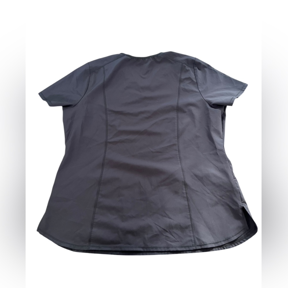 Cherokee Infinity Mock Wrap Scrub Top Extra Large XL Gray - Picture 4 of 6